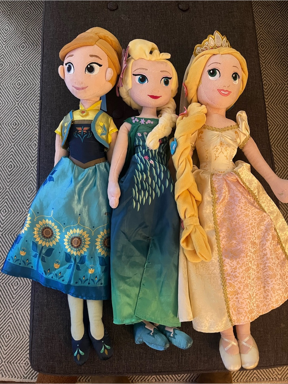 Children's Plush Princess Doll set - Anna, Elsa and Rapunzel